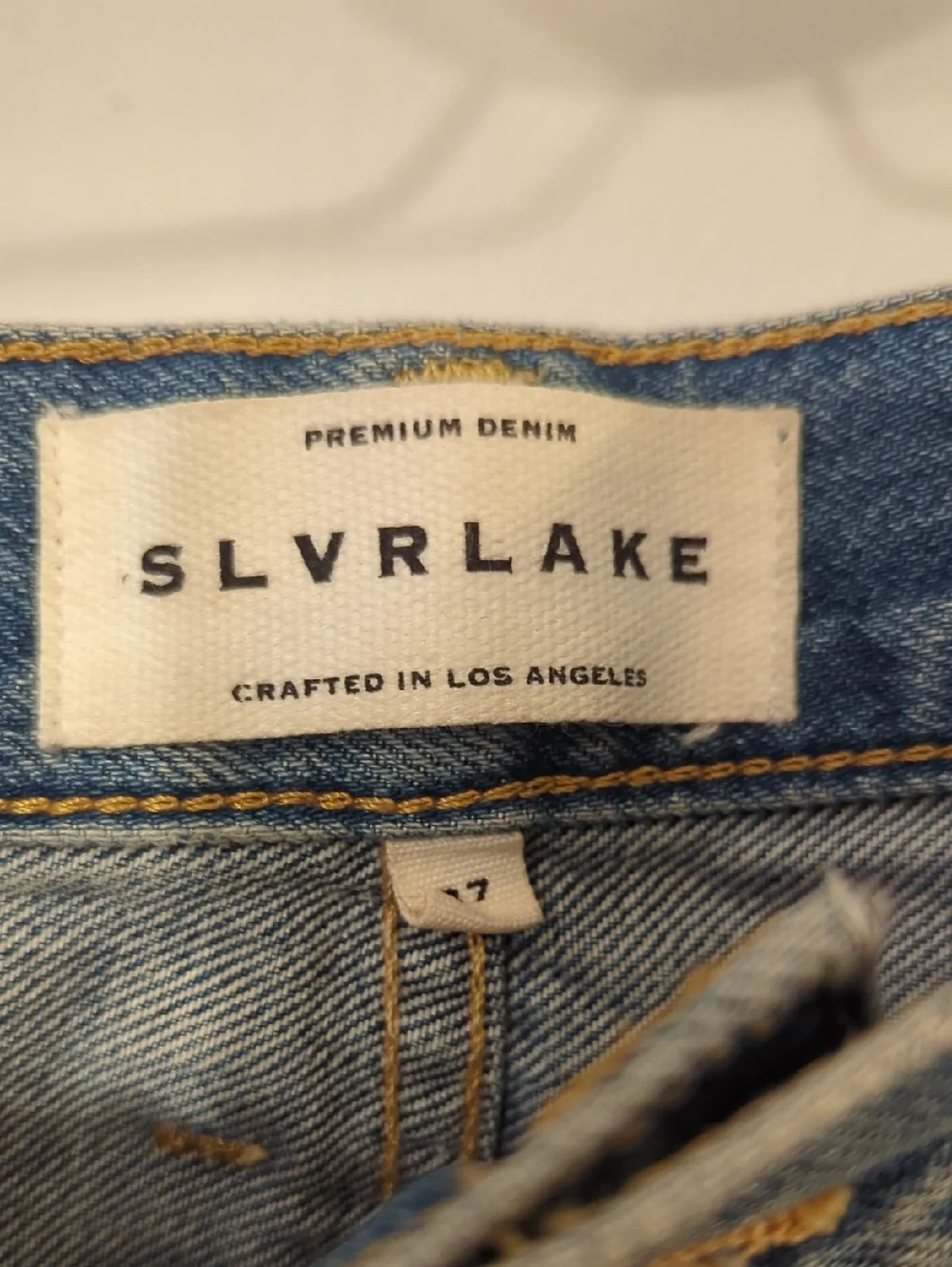 SLVRLAKE London High Waisted Straight Leg Denim Jeans 27 Tell Me Why